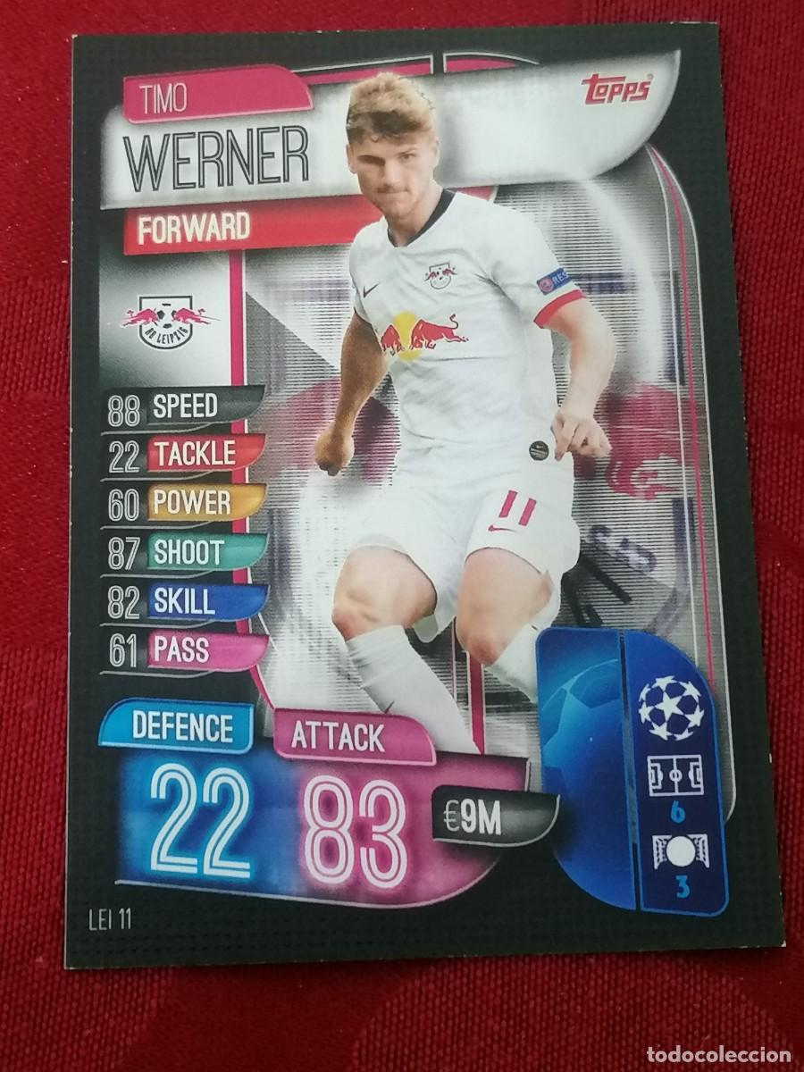 Fu&szlig;ball-Sticker: LEI11 LEI 11 TIMO WERNER LEIPZIG MATCH ATTAX CHAMPIONS 2019 2020 19 20 CROMO TOPPS FUTBOL
