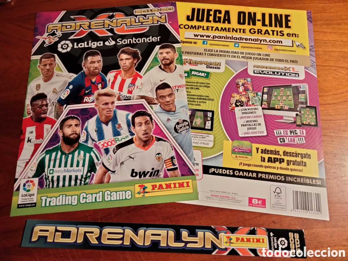 Cromos de Futebol: PORTADA / CONTRAPORTADA Y LOMO ALBUM ARCHIVADOR ADRENALYN LIGA 2019/2020 PANINI