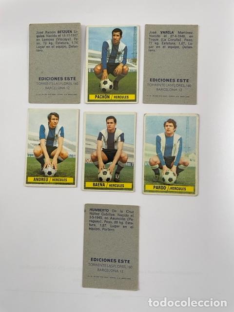 Cromos de f&uacute;tbol: 7 CROMOS DEL HERCULES - EDICIONES ESTE 1974-75 - Foto 2