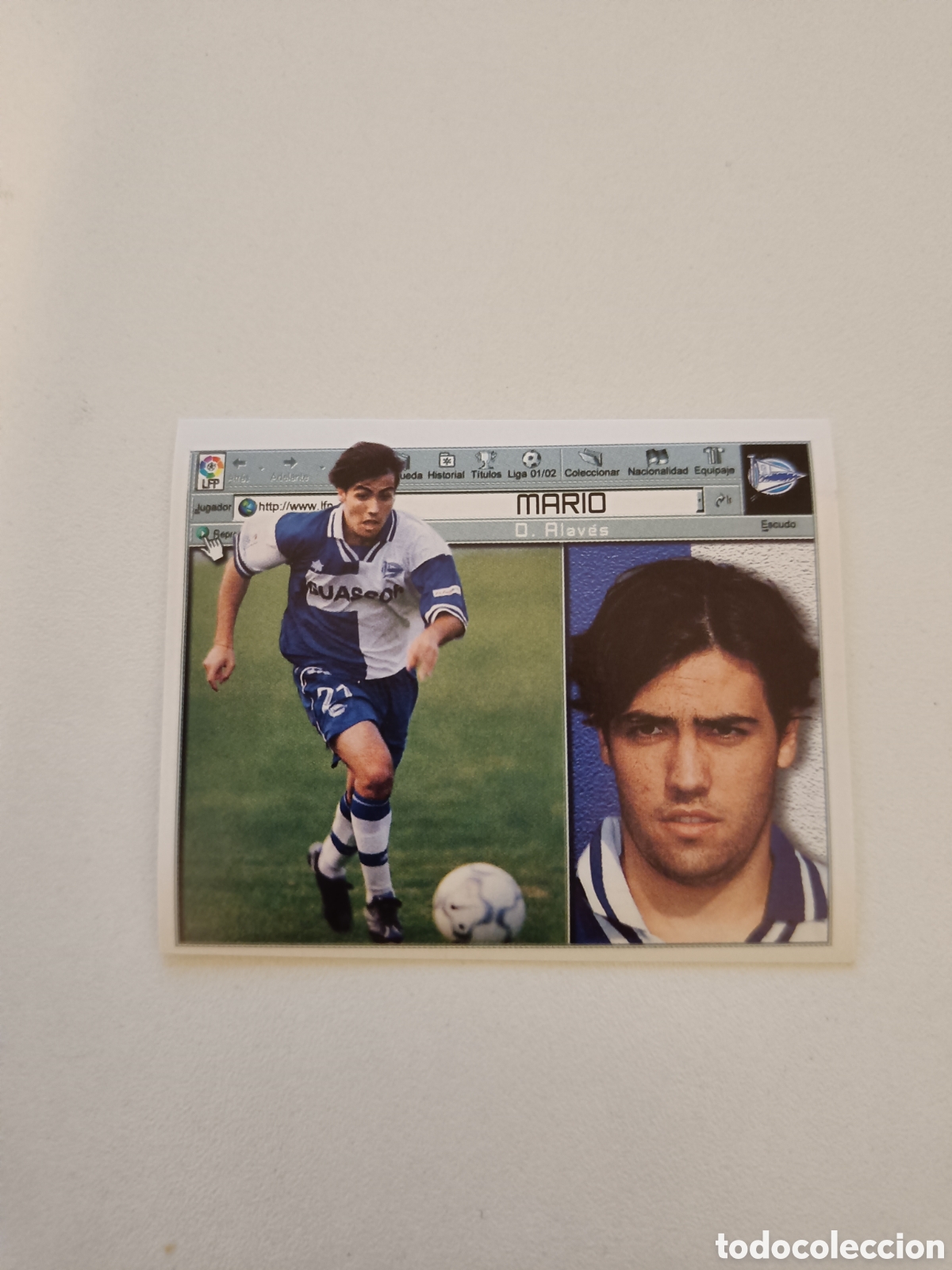 Cromos de f&uacute;tbol: Ediciones colecciones este 2001 2002 alaves mario - Foto 1