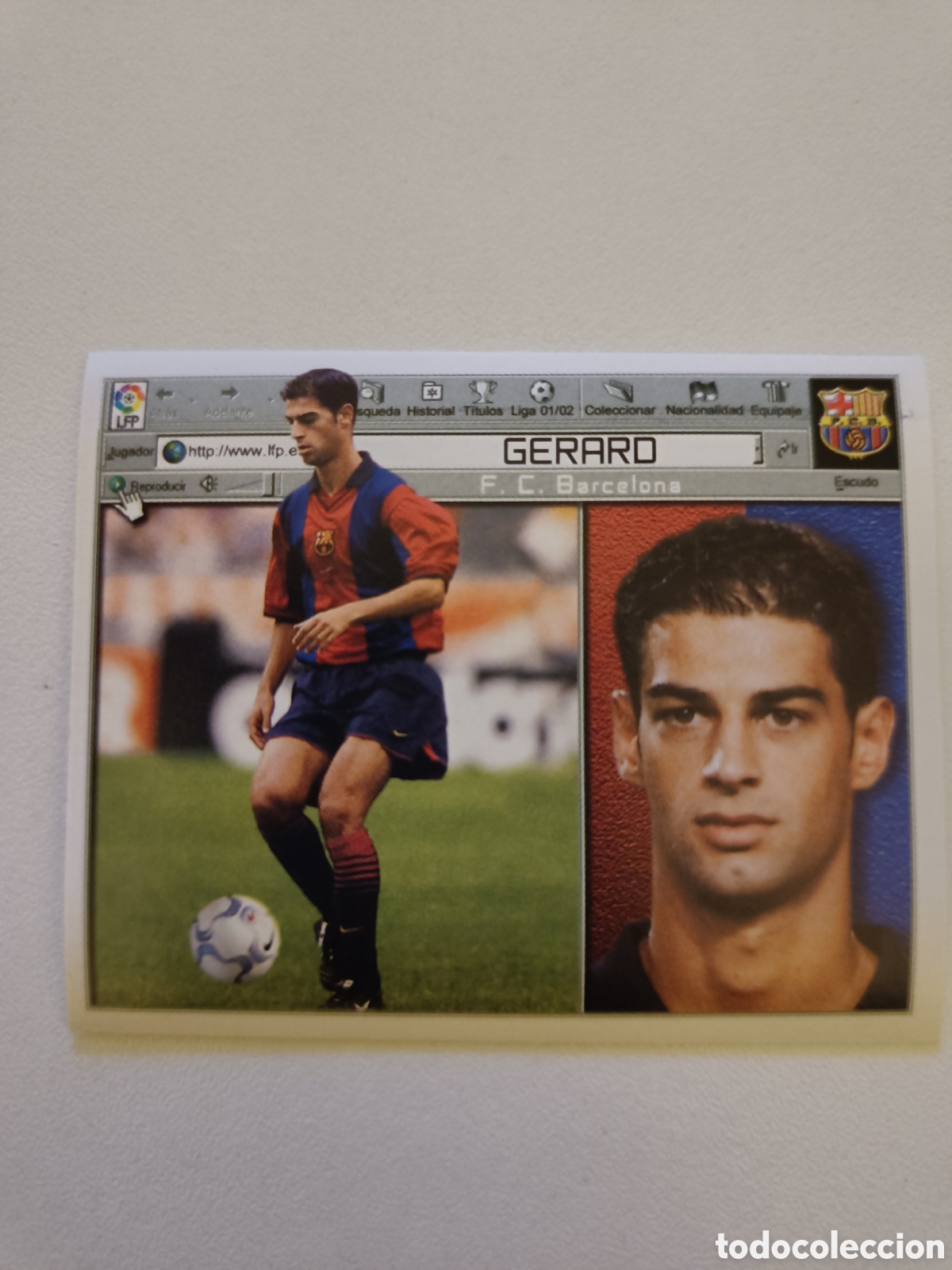 Cromos de f&uacute;tbol: Ediciones colecciones este 2001 2002 barcelona gerard - Foto 1
