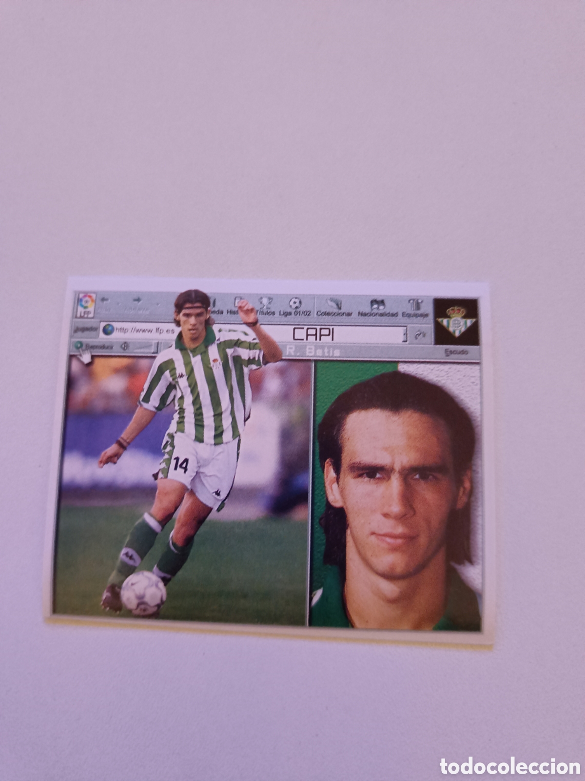 Cromos de f&uacute;tbol: Ediciones colecciones este 2001 2002 betis capi - Foto 1