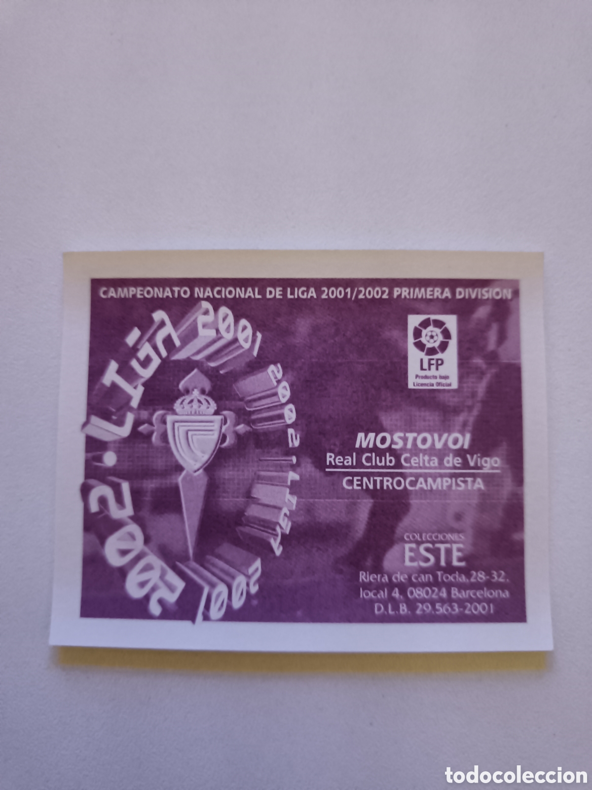 Cromos de f&uacute;tbol: Ediciones colecciones este 2001 2002 celta mostovoi - Foto 2