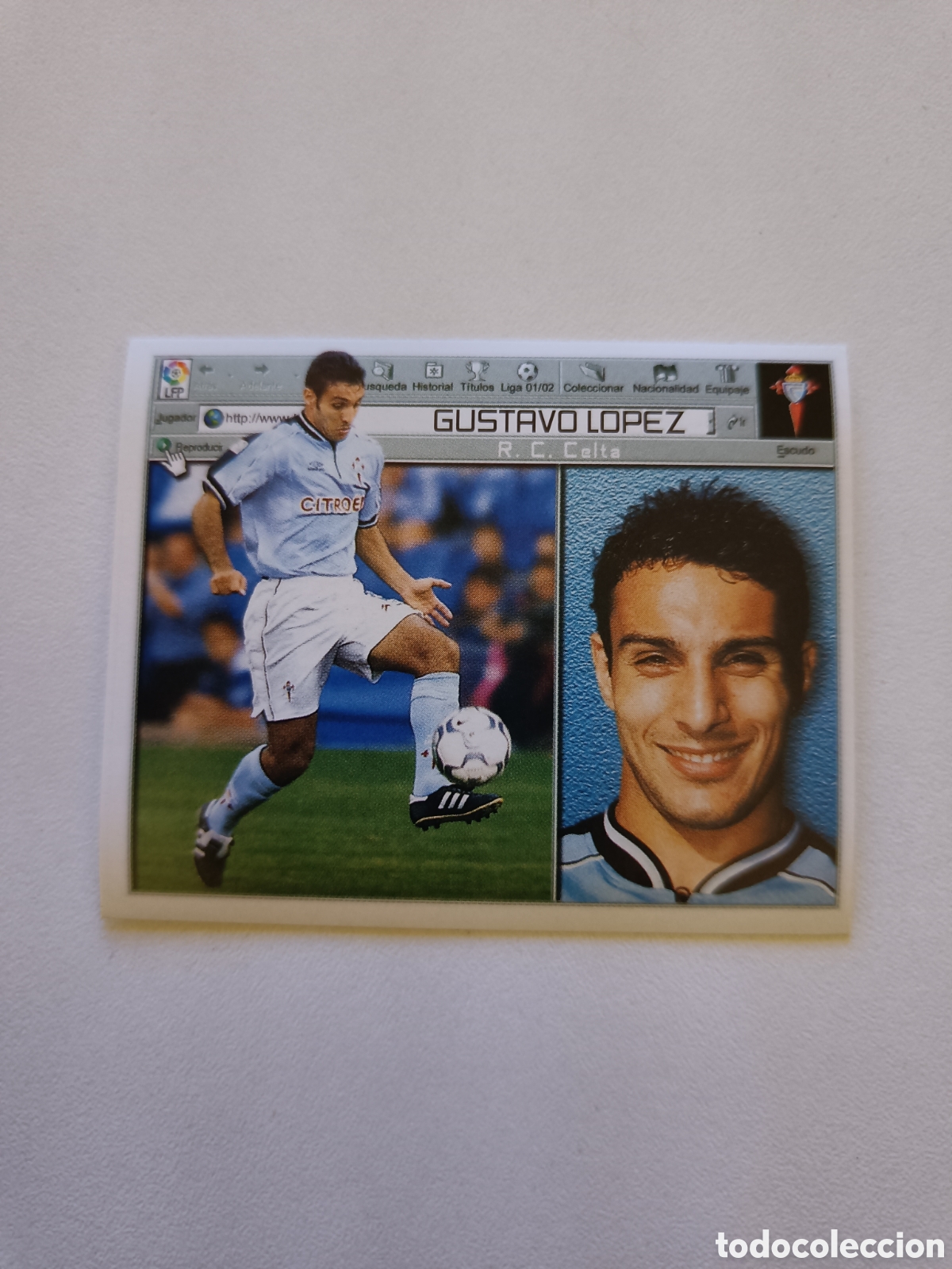 Cromos de f&uacute;tbol: Ediciones colecciones este 2001 2002 celta gustavo lopez - Foto 1