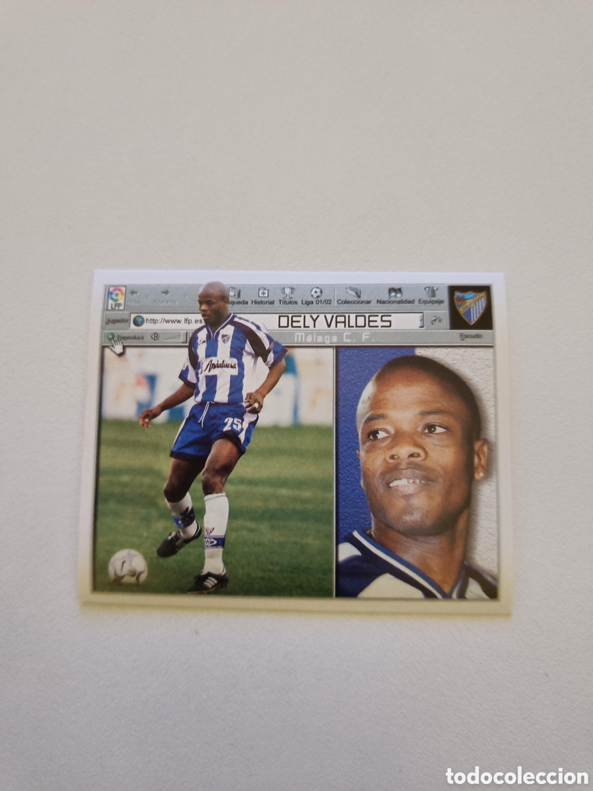 Cromos de f&uacute;tbol: Ediciones colecciones este 2001 2002 malaga dely valdes - Foto 1