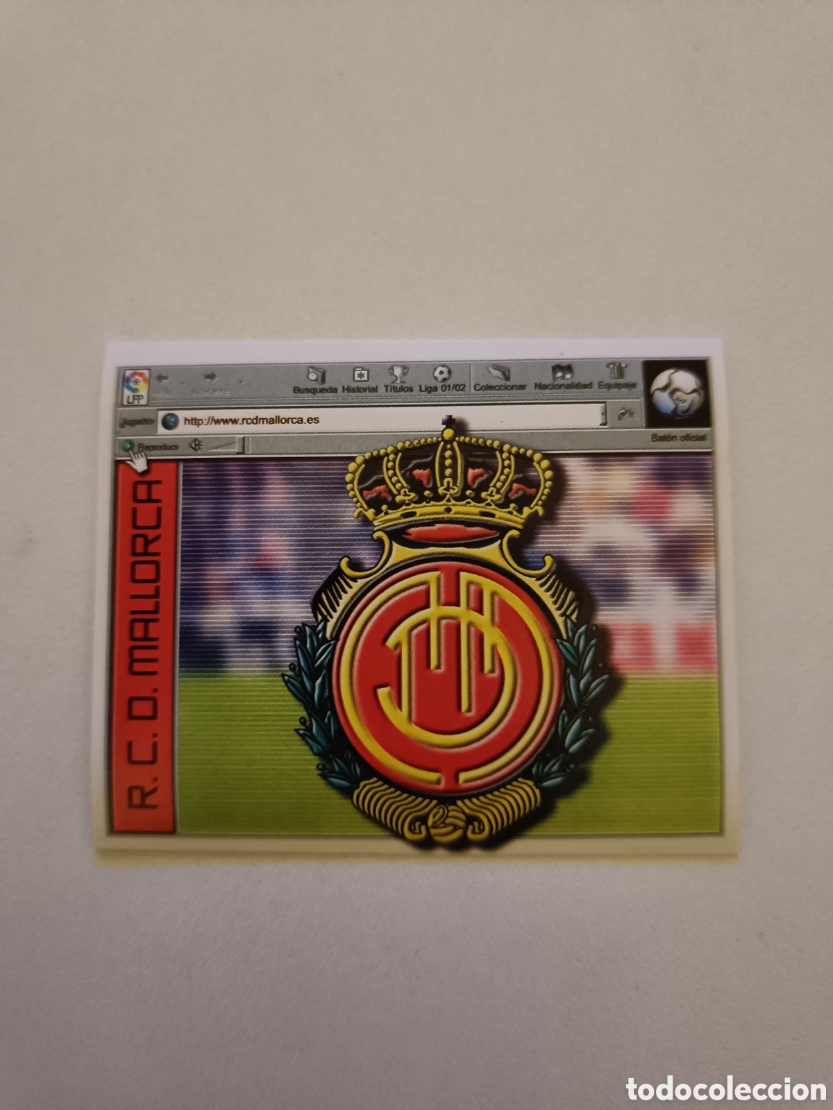 Cromos de f&uacute;tbol: Ediciones colecciones este 2001 2002 mallorca escudo - Foto 1