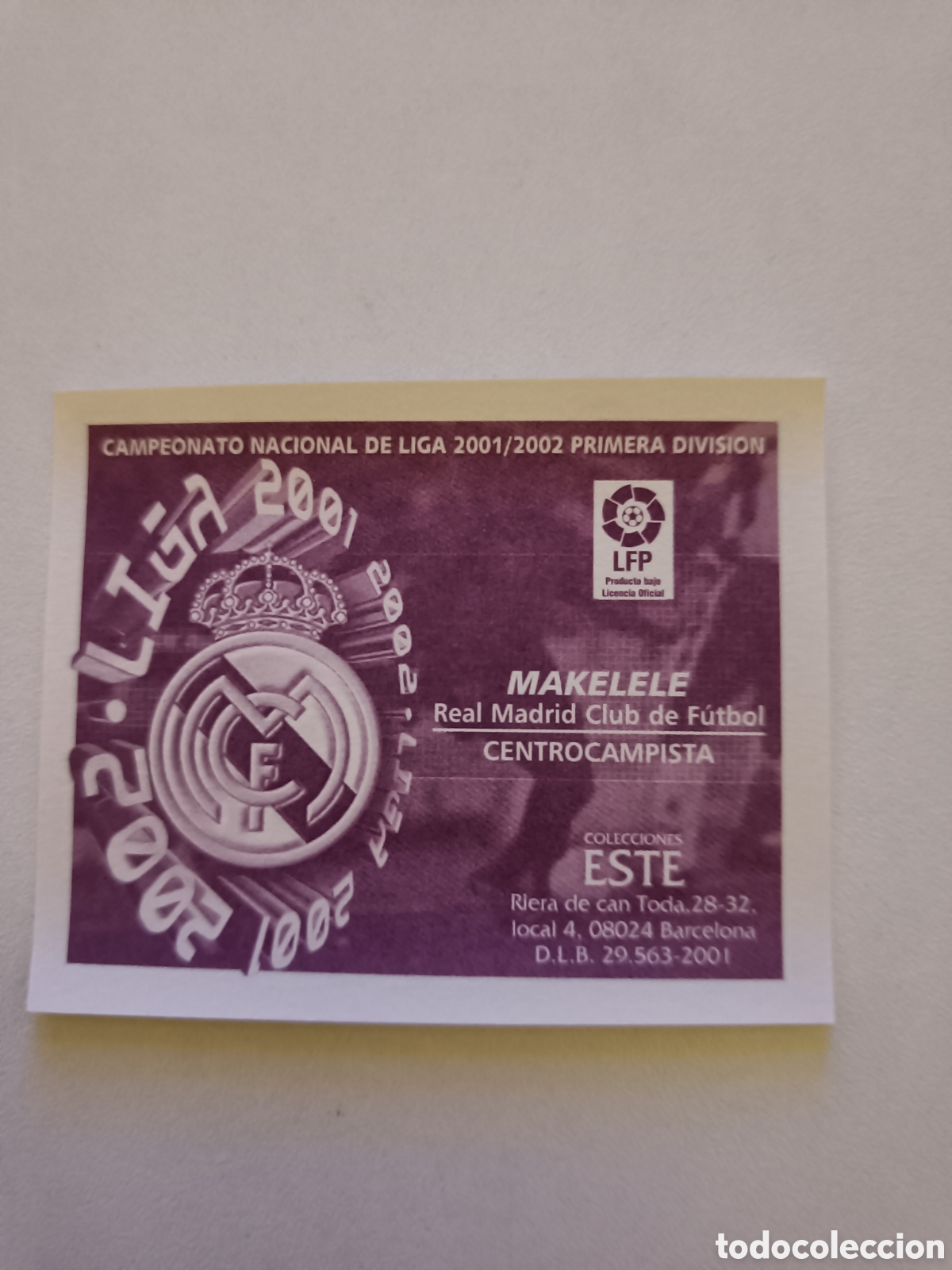 Cromos de f&uacute;tbol: Ediciones colecciones este 2001 2002 real madrid makelele - Foto 2