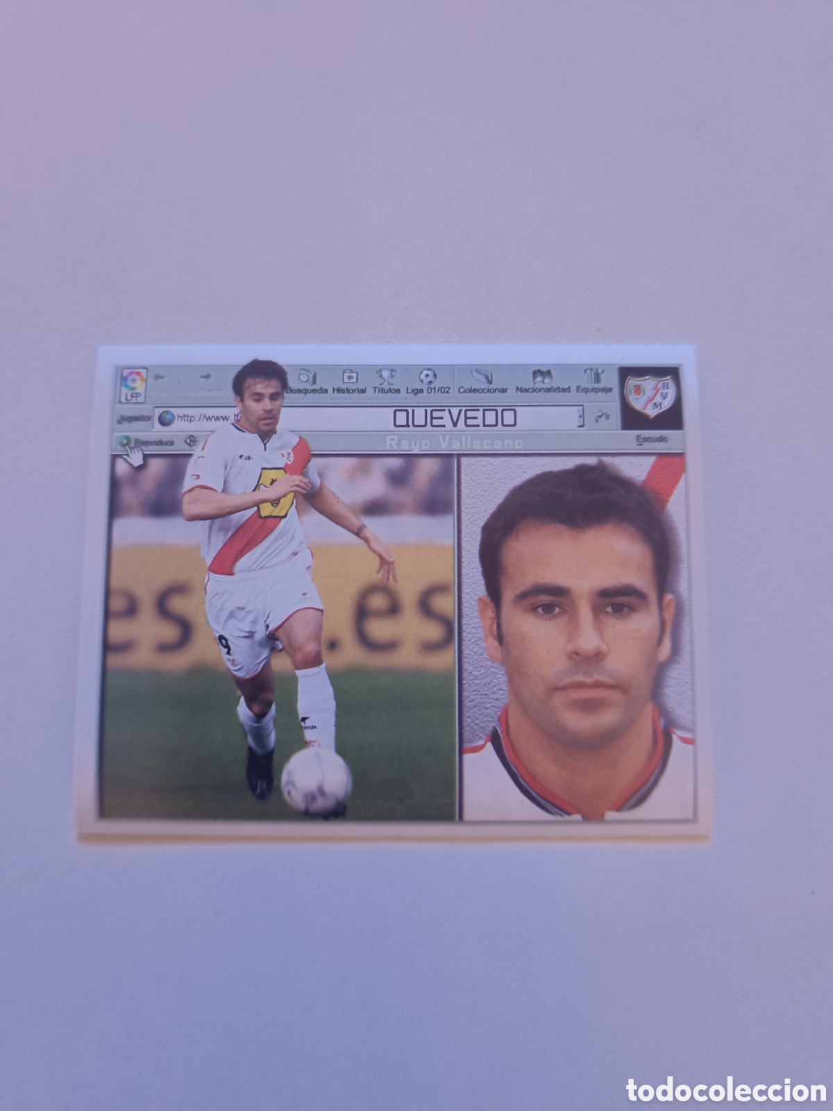 Cromos de F&uacute;tbol: Ediciones colecciones este 2001 2002 rayo quevedo