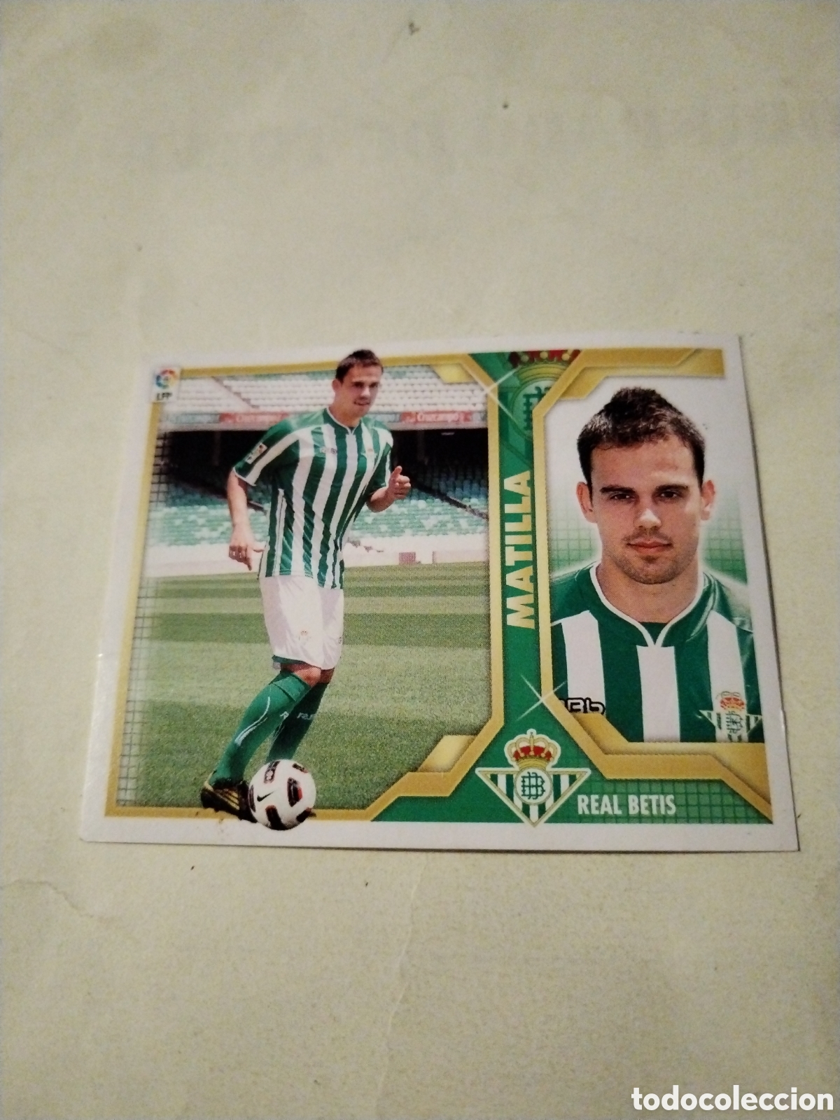 Fu&szlig;ball-Sticker: Cromo f&uacute;tbol liga este 2011-12 Real Betis Matilla &Uacute;ltimos fichajes n&deg;3 sin pegar