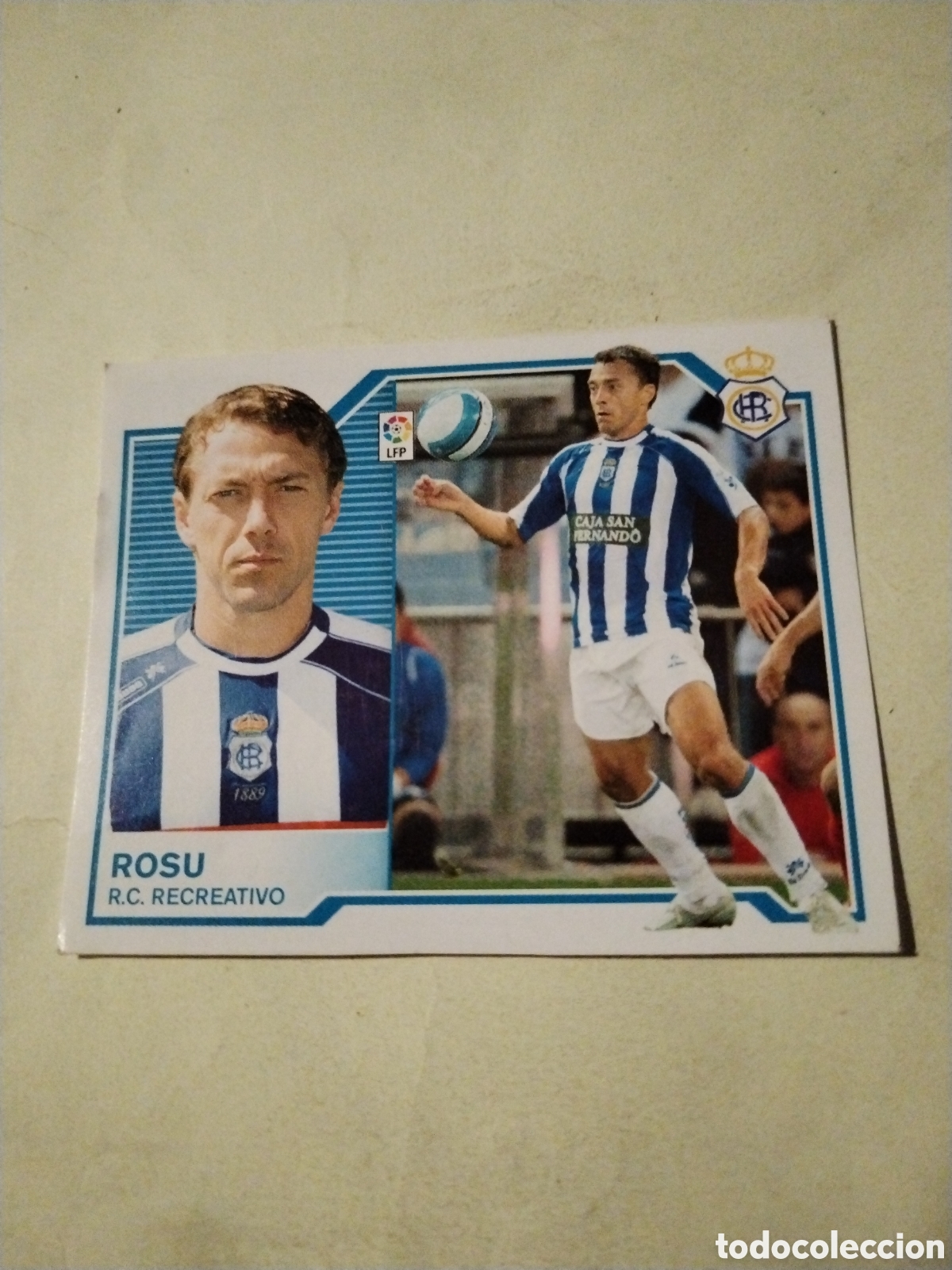 Cromos de F&uacute;tbol: Cromo f&uacute;tbol liga este 2007-08 Recreativo Rosu sin pegar