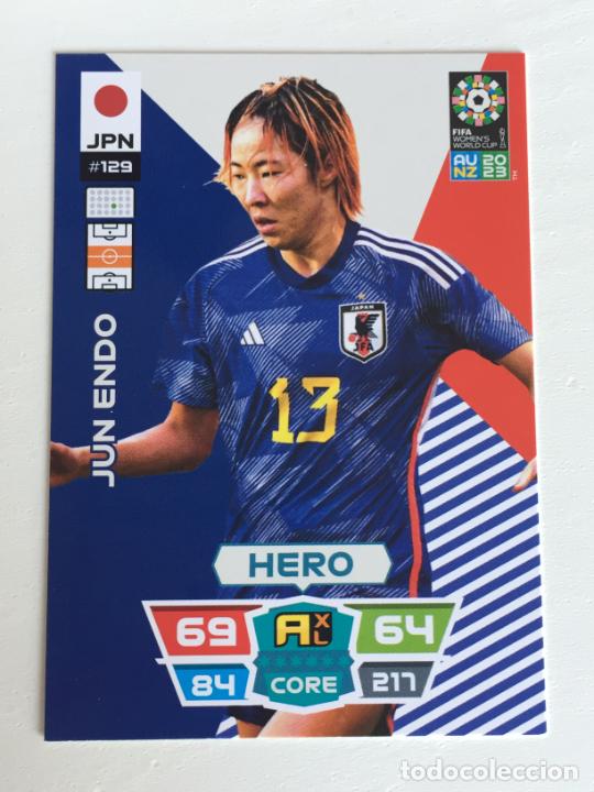 Fu&szlig;ball-Sticker: 129-. Jun Endo Jap&oacute;n ADRENALYN FIFA WOMEN'S WORLD CUP AU NZ 2023