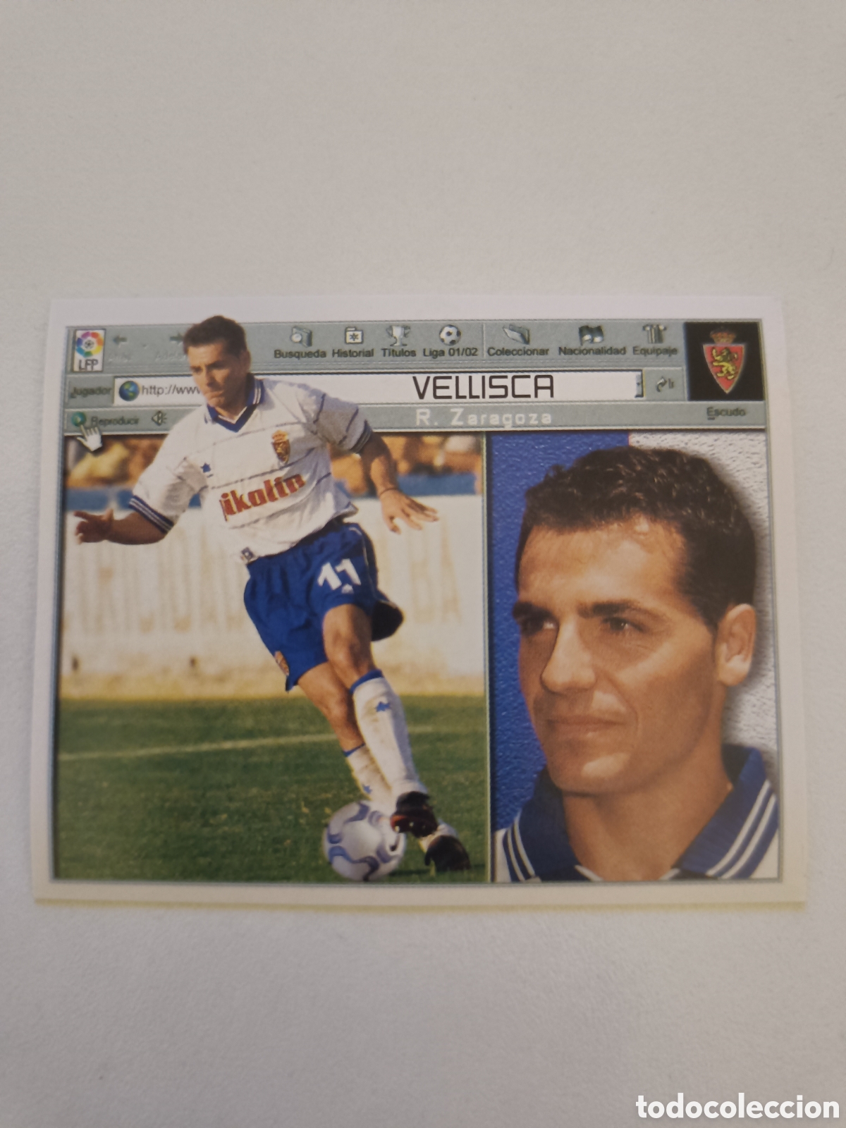 Cromos de f&uacute;tbol: Ediciones colecciones este 2001 2002 zaragoza vellisca - Foto 1