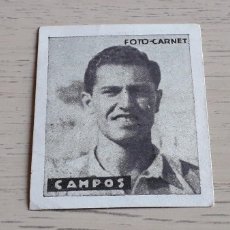 Cromos de Fútbol: CAMPOS ATLÉTICO AVIACIÓN, FOTO CARNET ALBUM FÚTBOL LIBRETA DEPORTIVA ED. CISNE, LIGA 1942 / 1943.