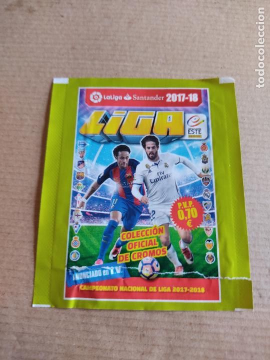 Cromos de F&uacute;tbol: ISCO REAL MADRID NEYMAR BARCELONA SOBRE CROMOS VAC&Iacute;O LIGA F&Uacute;TBOL 2017-2018 EDICIONES ESTE 17-18