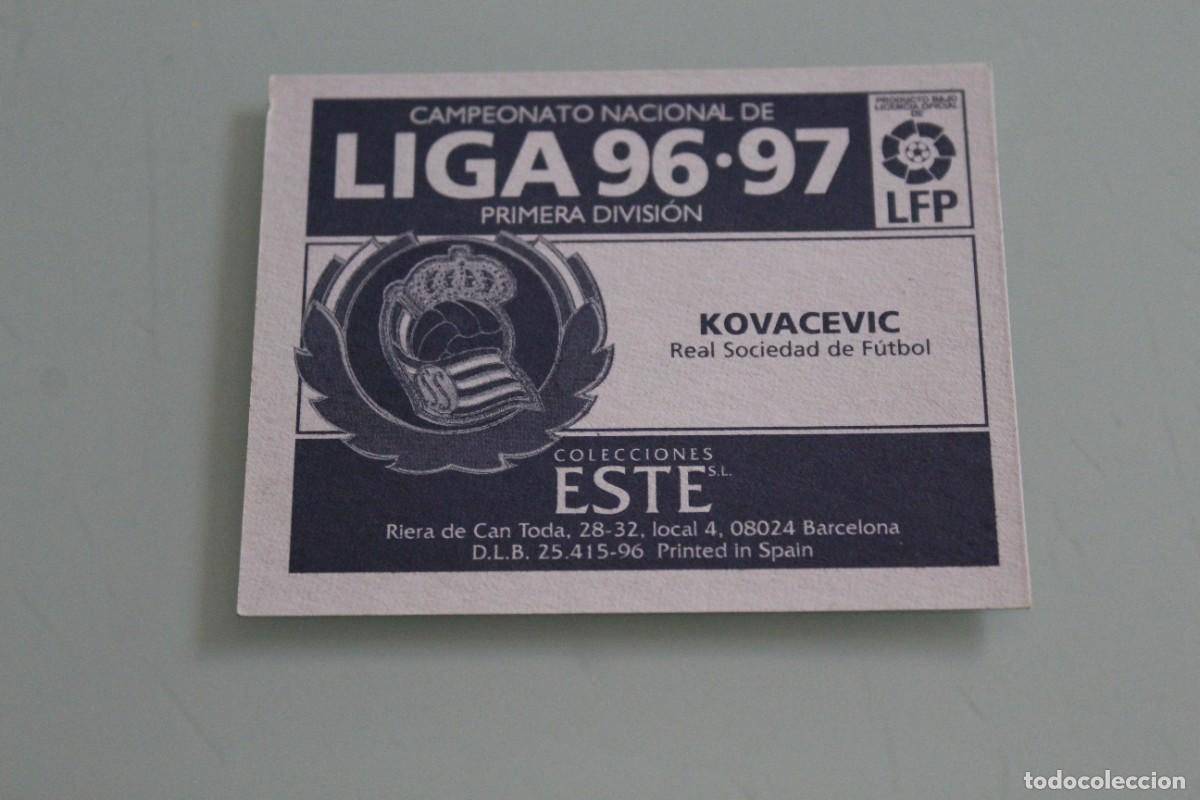 Cromos de f&uacute;tbol: ESTE 96 97 KOVACEVIC VERSI&Oacute;N 2 SIN PEGAR - Foto 2