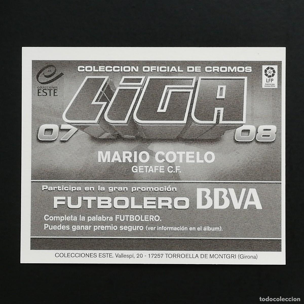 Cromos de f&uacute;tbol: GET MARIO COTELO - GETAFE CF 2007 2008 07 08 EDICIONES ESTE SIN PEGAR - Foto 2