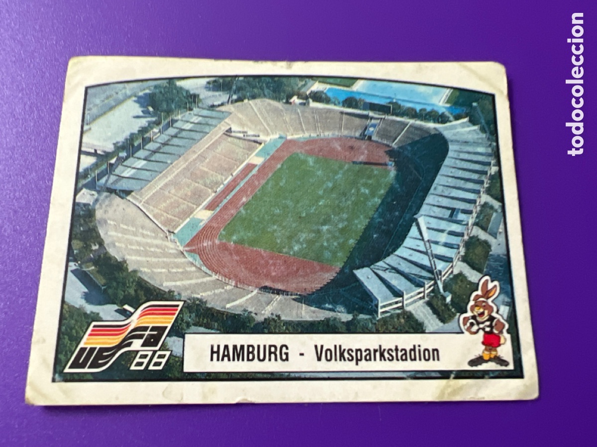 Football Stickers: C6767. EURO 88 PANINI - N&ordm; 30 - SEDE HAMBURG VOLKSPARKSTADION - SIN PEGAR
