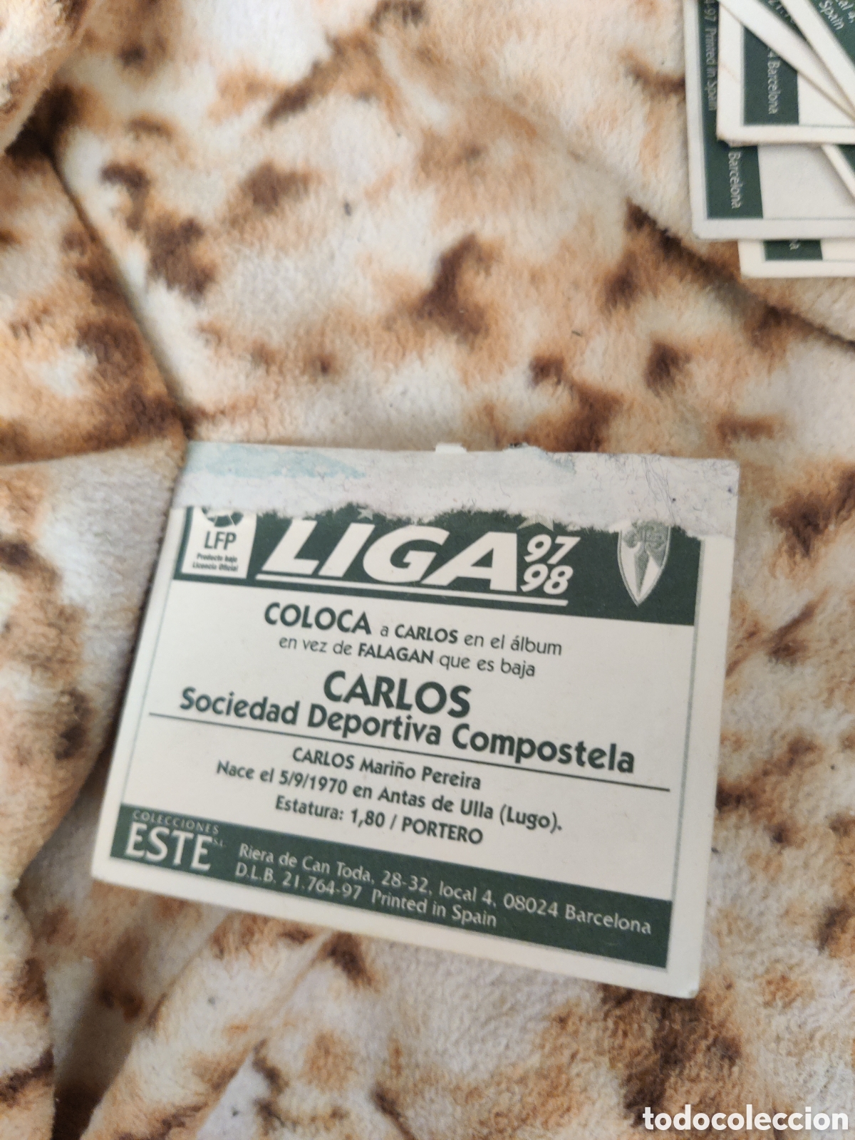 Cromos de f&uacute;tbol: Carlos compostela este 1997 1998 97 98 ventanilla - Foto 2