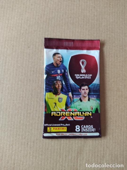 Cromos de F&uacute;tbol: SOBRE VACIO CROMO FUTBOL ADRENALYN MUNDIAL 2022 PANINI WORLD CUP MBAPPE CPURTOIS ESTUPI&Ntilde;AN