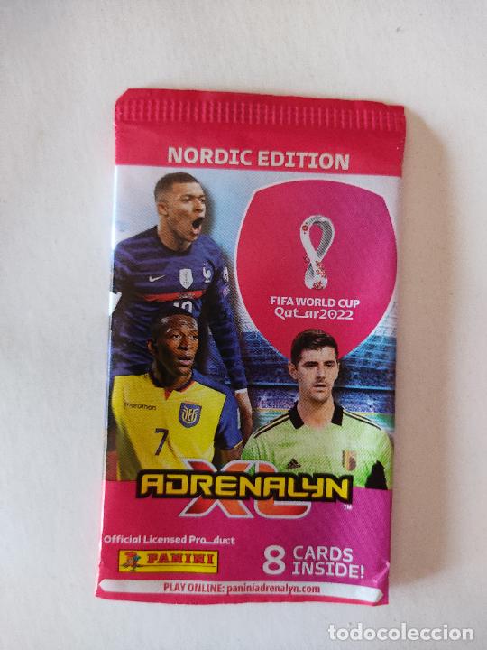 Cromos de F&uacute;tbol: SOBRE VACIO CROMO FUTBOL ADRENALYN MUNDIAL 2022 NORDIC EDITION PANINI MBAPPE COURTOIS ESTUPI&Ntilde;AN