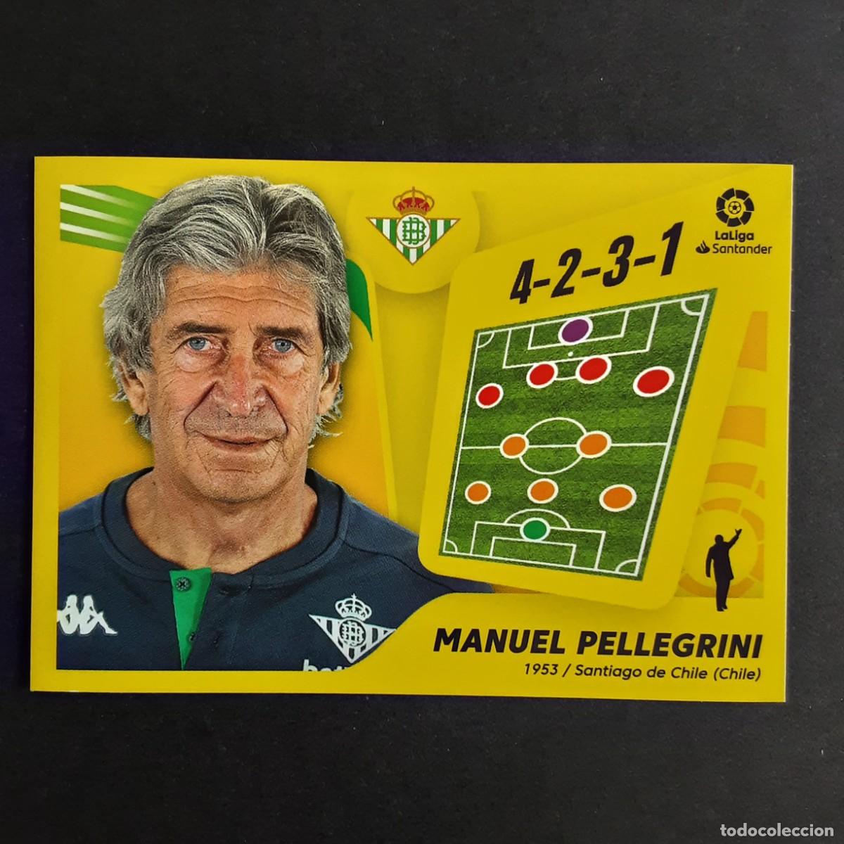 Cromos de F&uacute;tbol: CROMO LIGA 2021 2022 21 22 COLECCIONES ESTE PANINI N&ordm;2 ENTRENADOR PELLEGRINI-BETIS NUNCA PEGADO