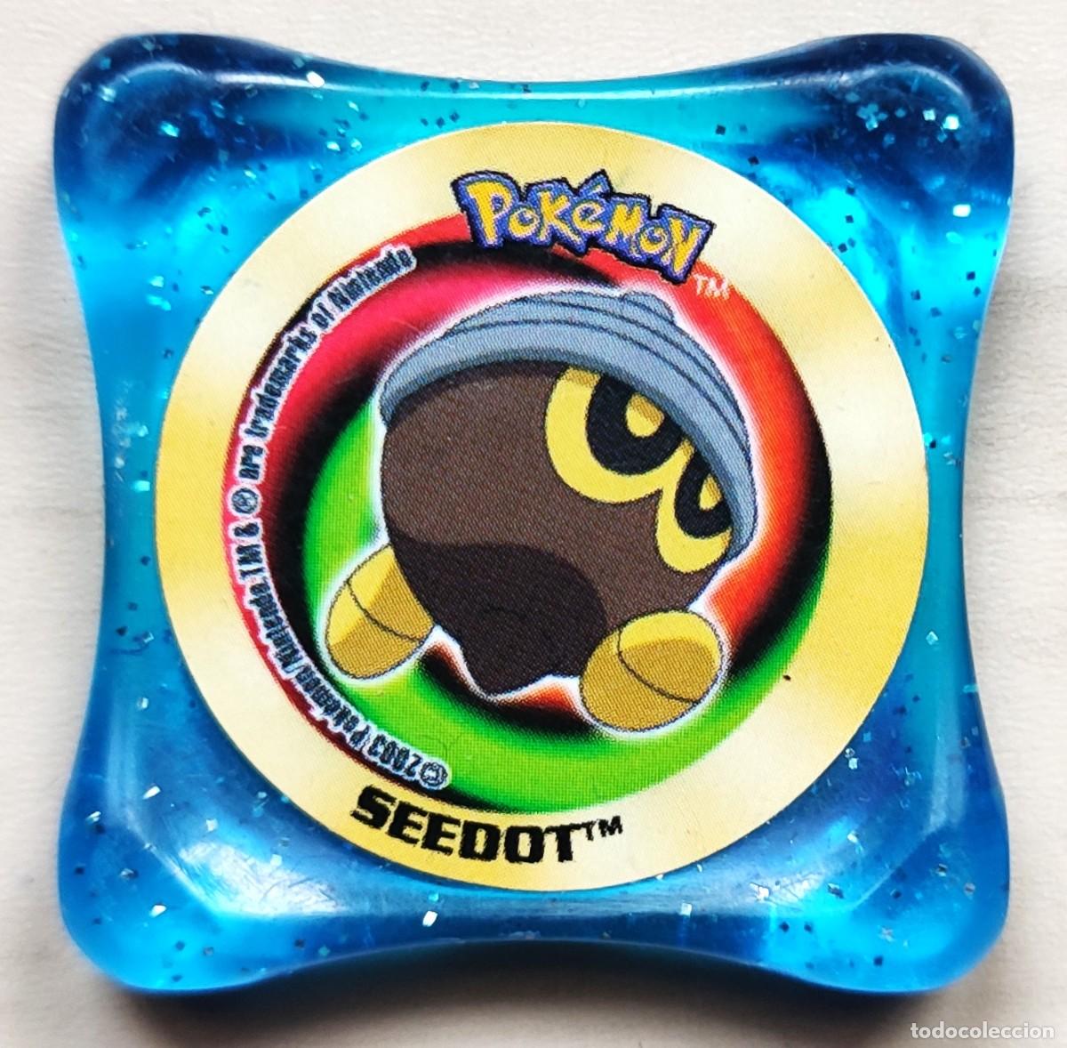 Football Stickers: SEEDOT WAPS TAZO POKEMON CUADRADO NINTENDO 2003 COLOR AZUL