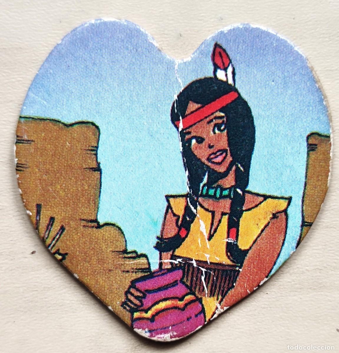 Fu&szlig;ball-Sticker: 39 COLECCI&Oacute;N POCAHONTAS CORAZONAZOS TAZOS CART&Oacute;N CHICLES DUNKIN 1995