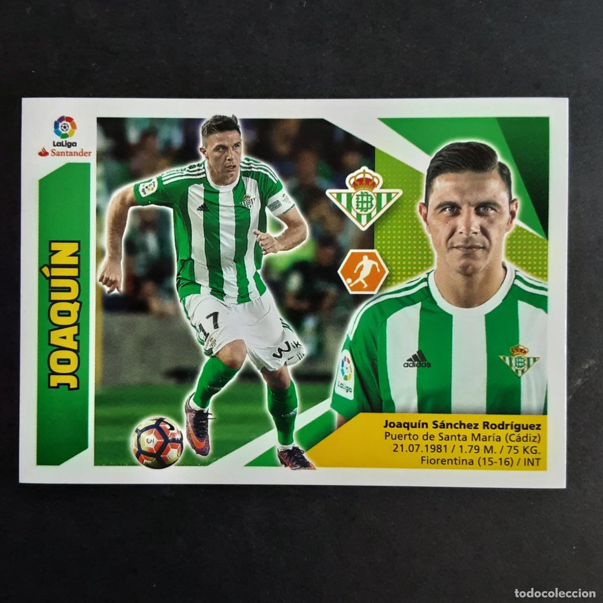 Cromos de F&uacute;tbol: CROMO LIGA 2017 2018 17 18 COLECCIONES ESTE PANINI N&ordm;12 JOAQUIN-BETIS NUNCA PEGADO