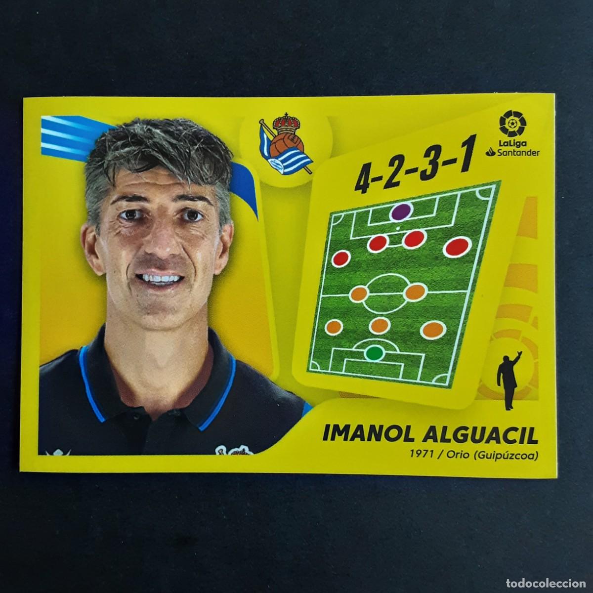 Football Stickers: CROMO LIGA 2021 2022 21 22 COLECCIONES ESTE PANINI N&ordm;2 ENTRENADOR IMANOL-R.SOCIEDAD NUNCA PEGADO