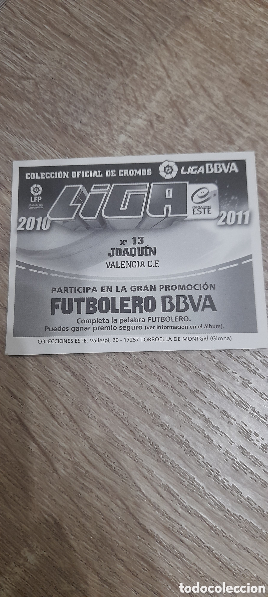 Cromos de f&uacute;tbol: Joaqu&iacute;n liga este 2010/2011 - Foto 2