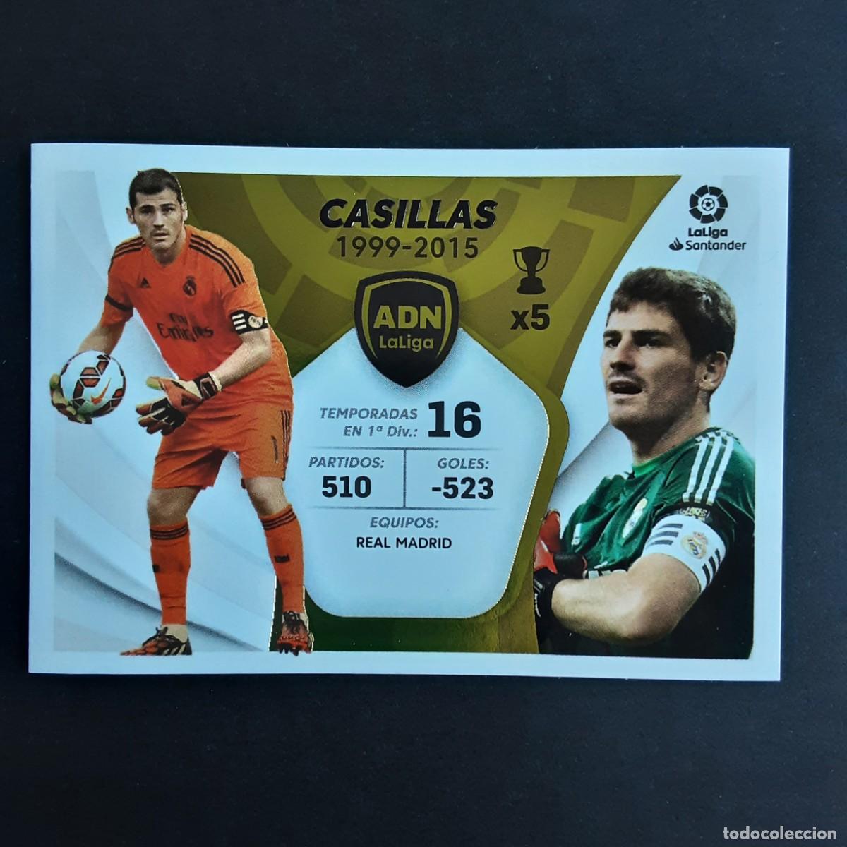 Cromos de F&uacute;tbol: CROMO LIGA 2021 2022 21 22 COLECCIONES ESTE PANINI ADN LA LIGA N&ordm;5 CASILLAS-R.MADRID NUNCA PEGADO