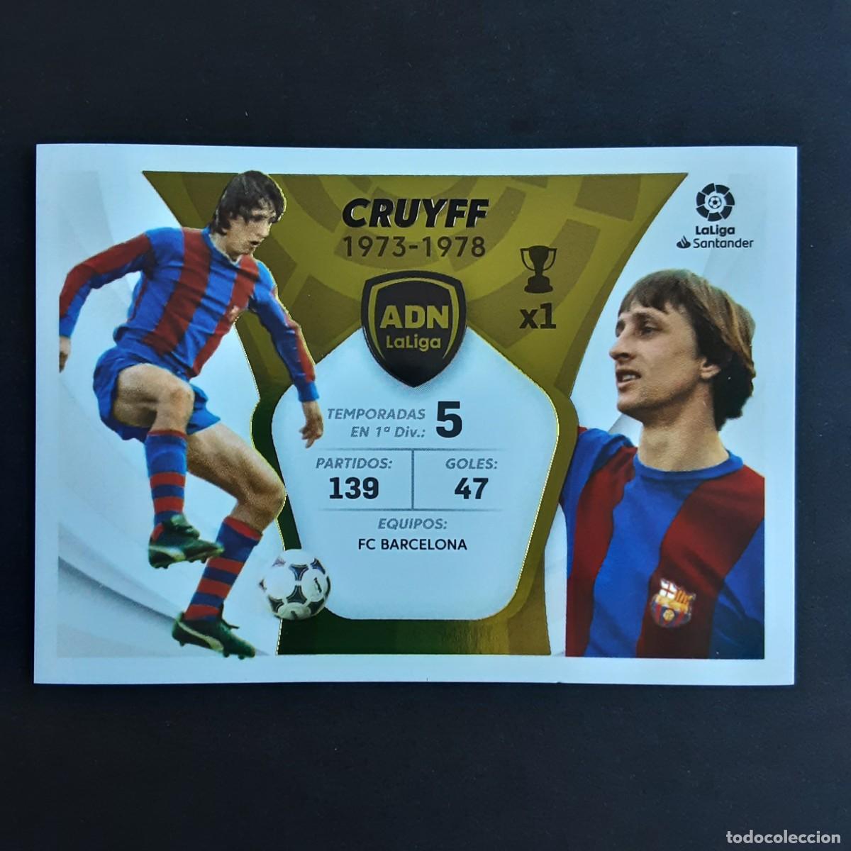 Football Stickers: CROMO LIGA 2021 2022 COLECCIONES ESTE PANINI ADN LA LIGA N&ordm;7 CRUYFF-BARCELONA NUNCA PEGADO