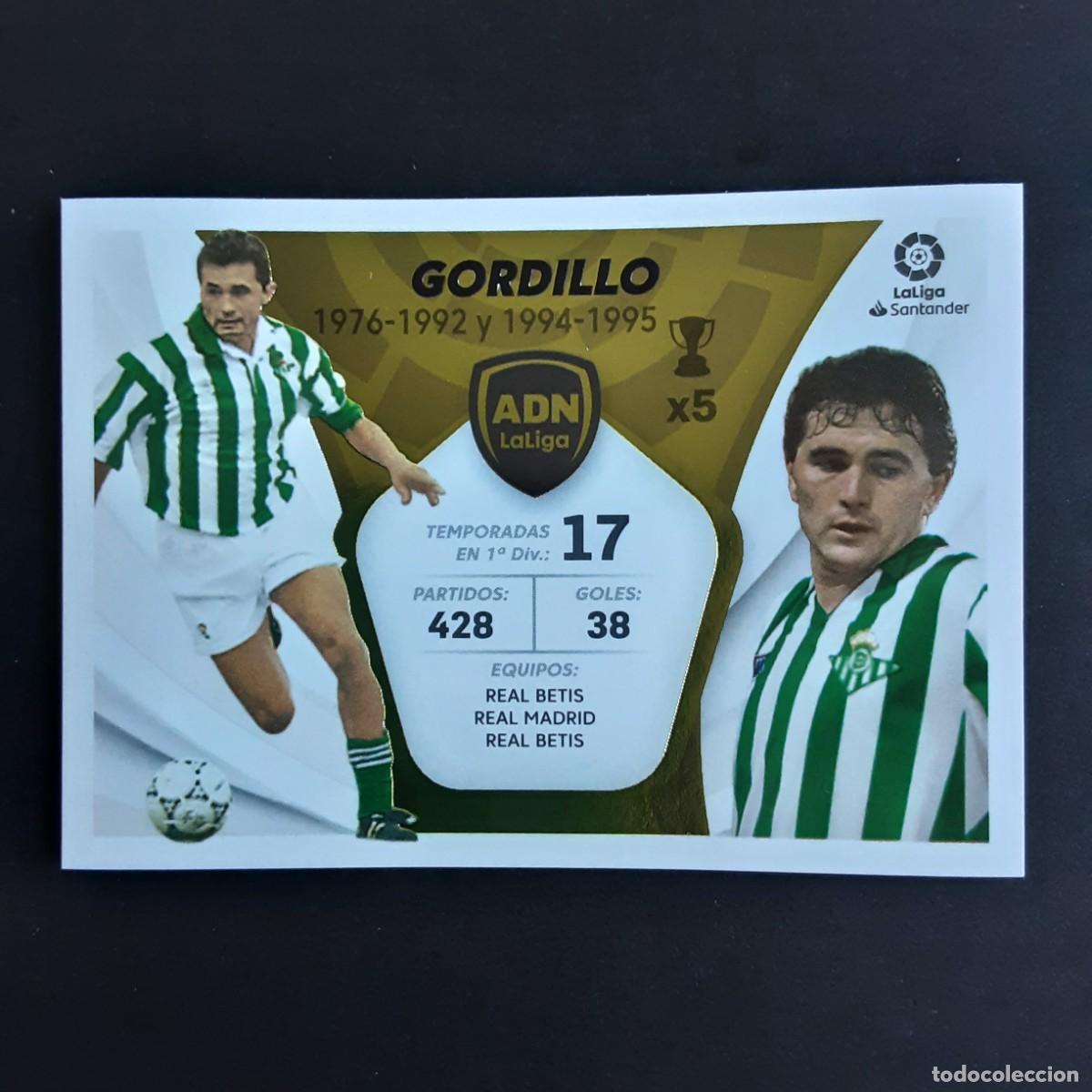 Cartes &agrave; collectionner de Football: CROMO LIGA 2021 2022 COLECCIONES ESTE PANINI ADN LA LIGA N&ordm;12 GORDILLO-BETIS NUNCA PEGADO