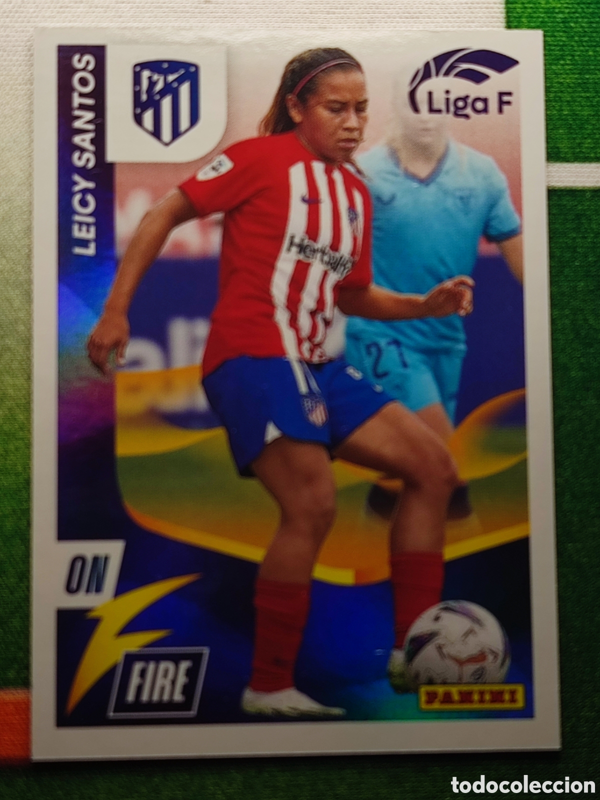 Figurine di Calcio: LIGA F FINETWORK FEMENINA 2023 2024 23 24 PANINI N.&ordm; 340-. Leicy Santos On Fire