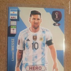 Cromos de Fútbol: QATAR 2022 FIFA WORLD CUP ADRENALYN XL PANINI CARD HERO MESSI Nº36