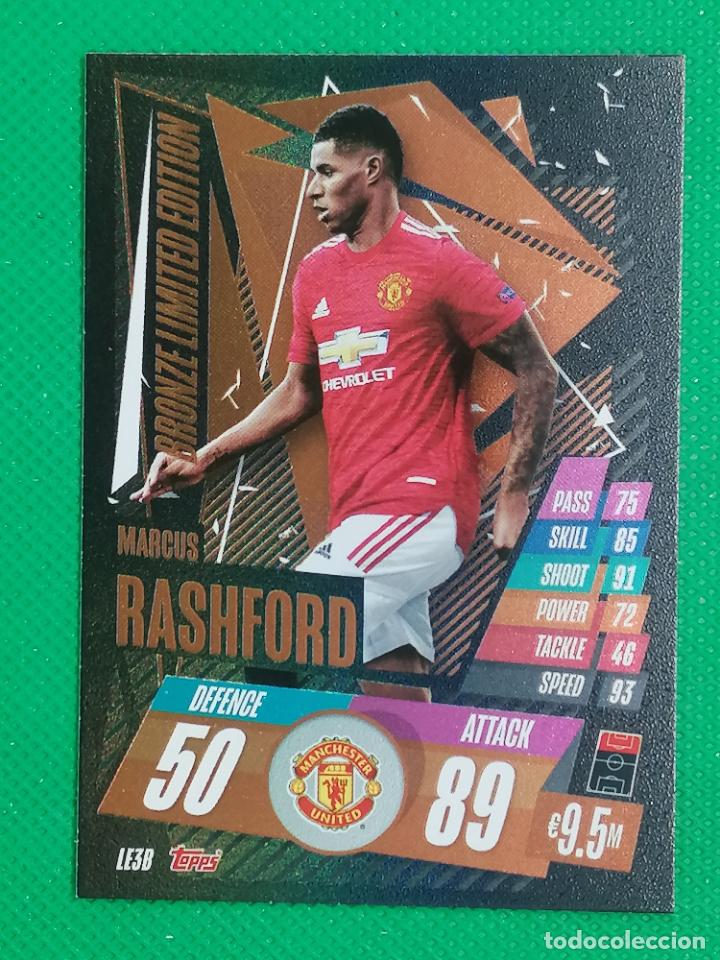 Cromos de f&uacute;tbol: LE3B RASHFORD BRONZE LIMITED EDITION MATCH ATTAX CHAMPIONS 2020 2021 20 21