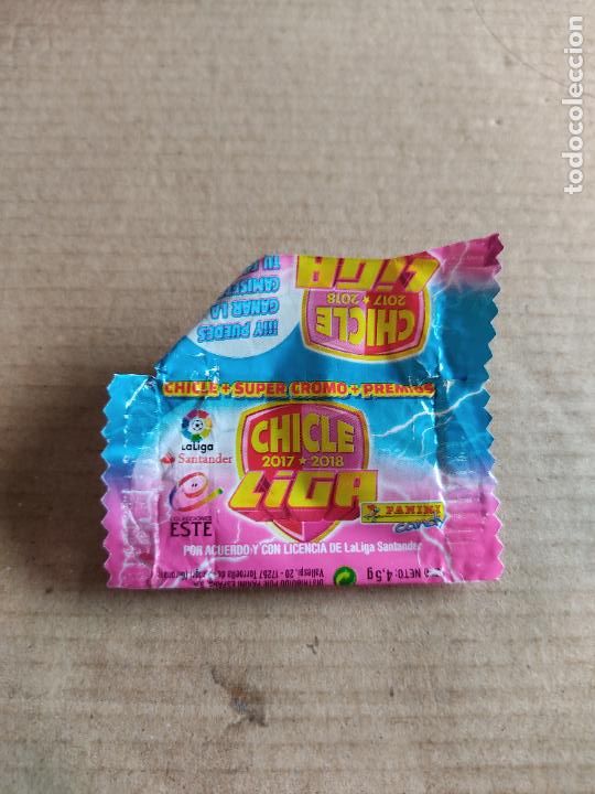 Cromos de F&uacute;tbol: ENVOLTORIO CHICLE CROMO FUTBOL LIGA 2017-2018 EDICIONES ESTE PANINI 17-18