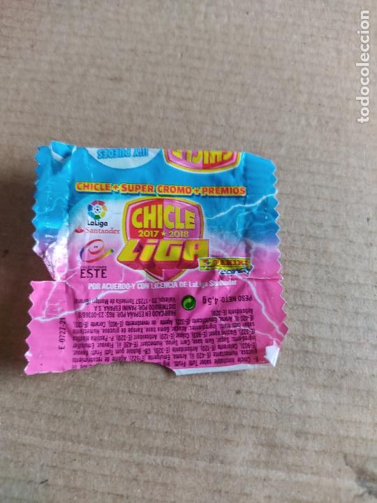 Cromos de F&uacute;tbol: ENVOLTORIO CHICLE CROMO FUTBOL LIGA 2017-2018 EDICIONES ESTE PANINI 17-18