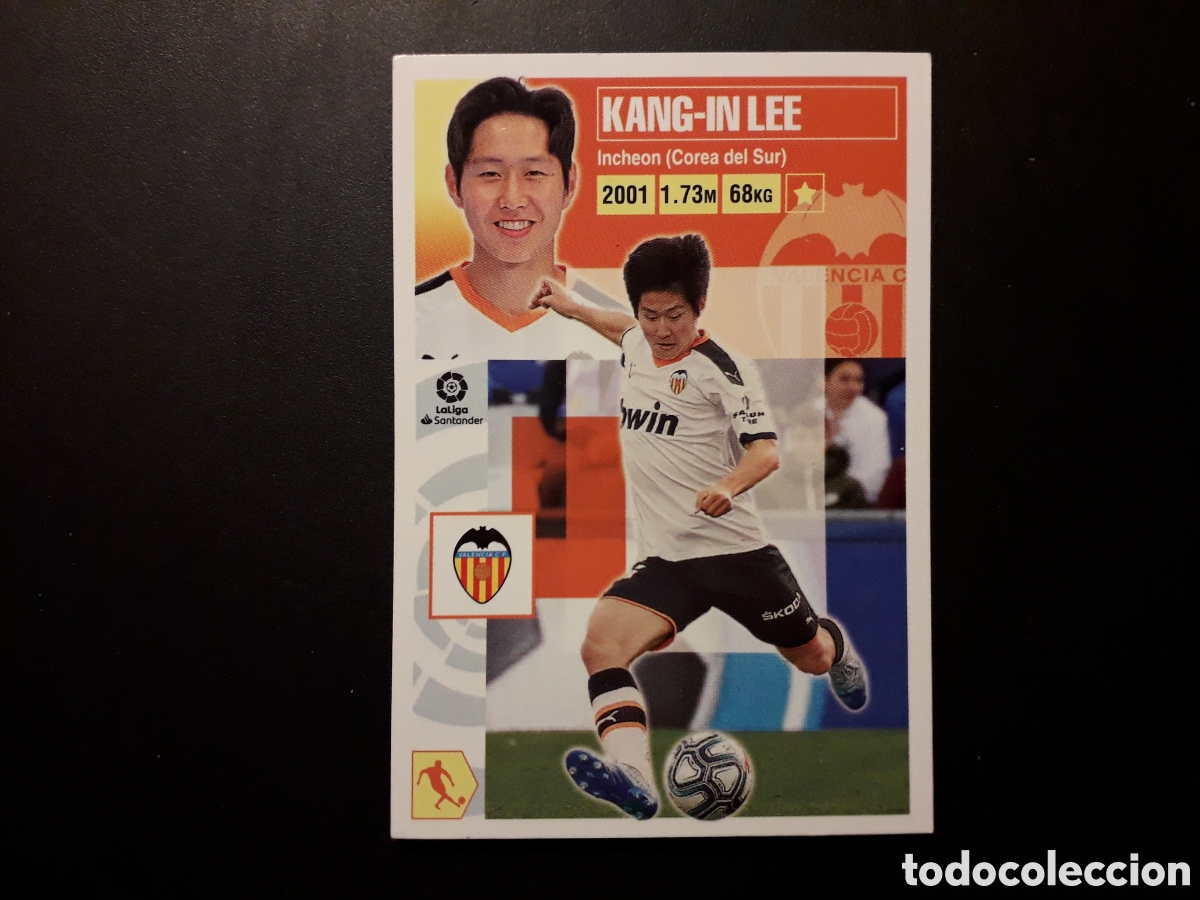 Fu&szlig;ball-Sticker: KANG IN LEE, VALENCIA CF N&deg; 15 ED ESTE 2020 2021 20 21 SIN PEGAR PEDIDO M&Iacute;NIMO 3&euro;