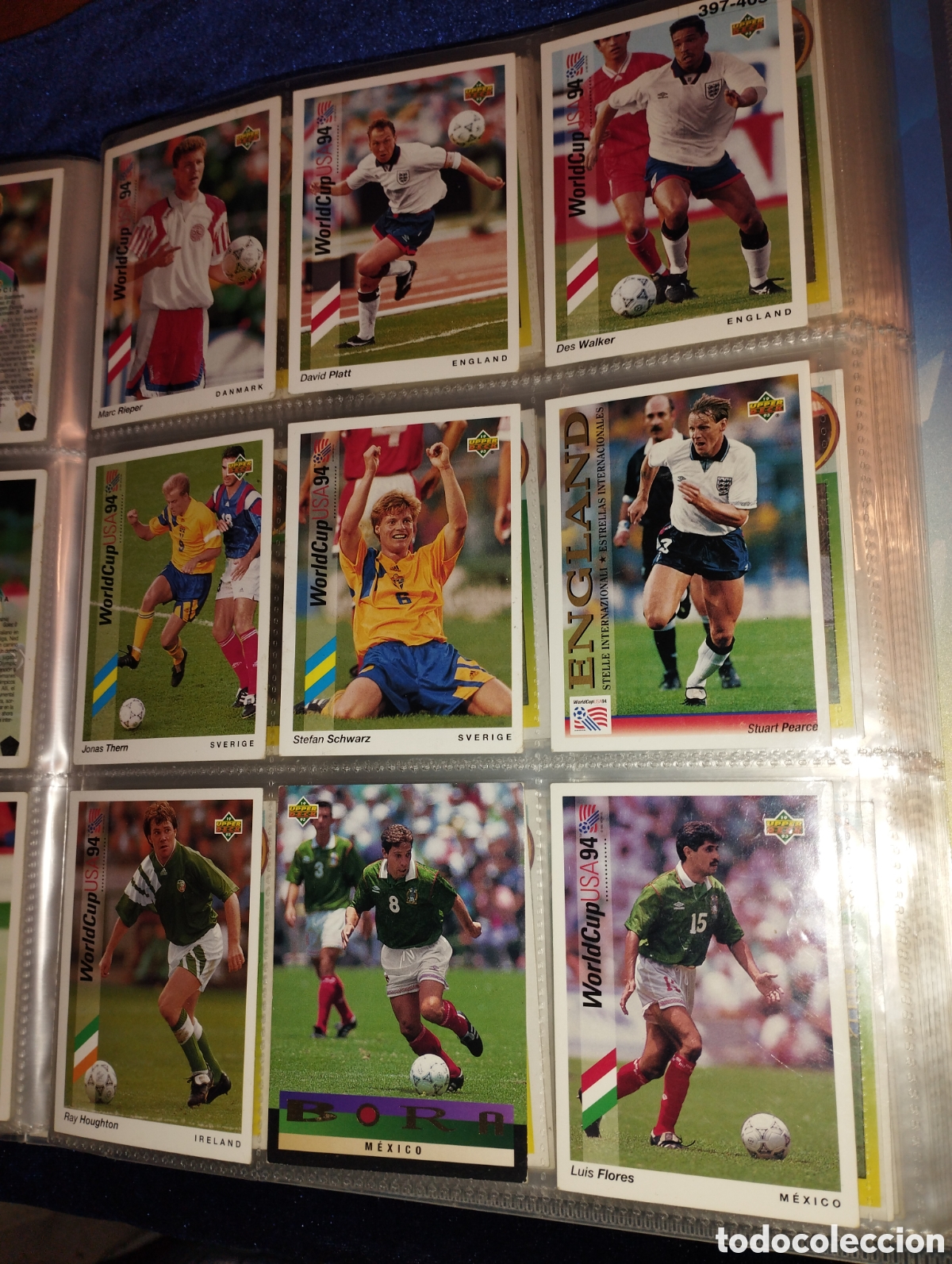 Cromos de f&uacute;tbol: Lote 9 cromos USA 94 World Cup Upper Deck
