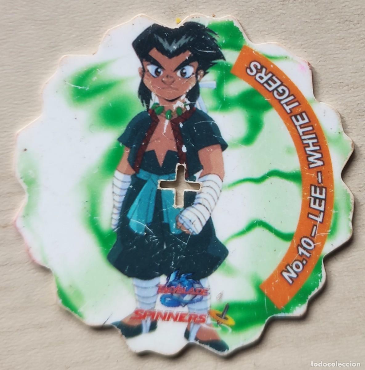Cromos de F&uacute;tbol: 10 LEE WHITE TIGERS COLECCI&Oacute;N TAZOS MATUTANO BEYBLADE SPINNERS TAZO CAPS
