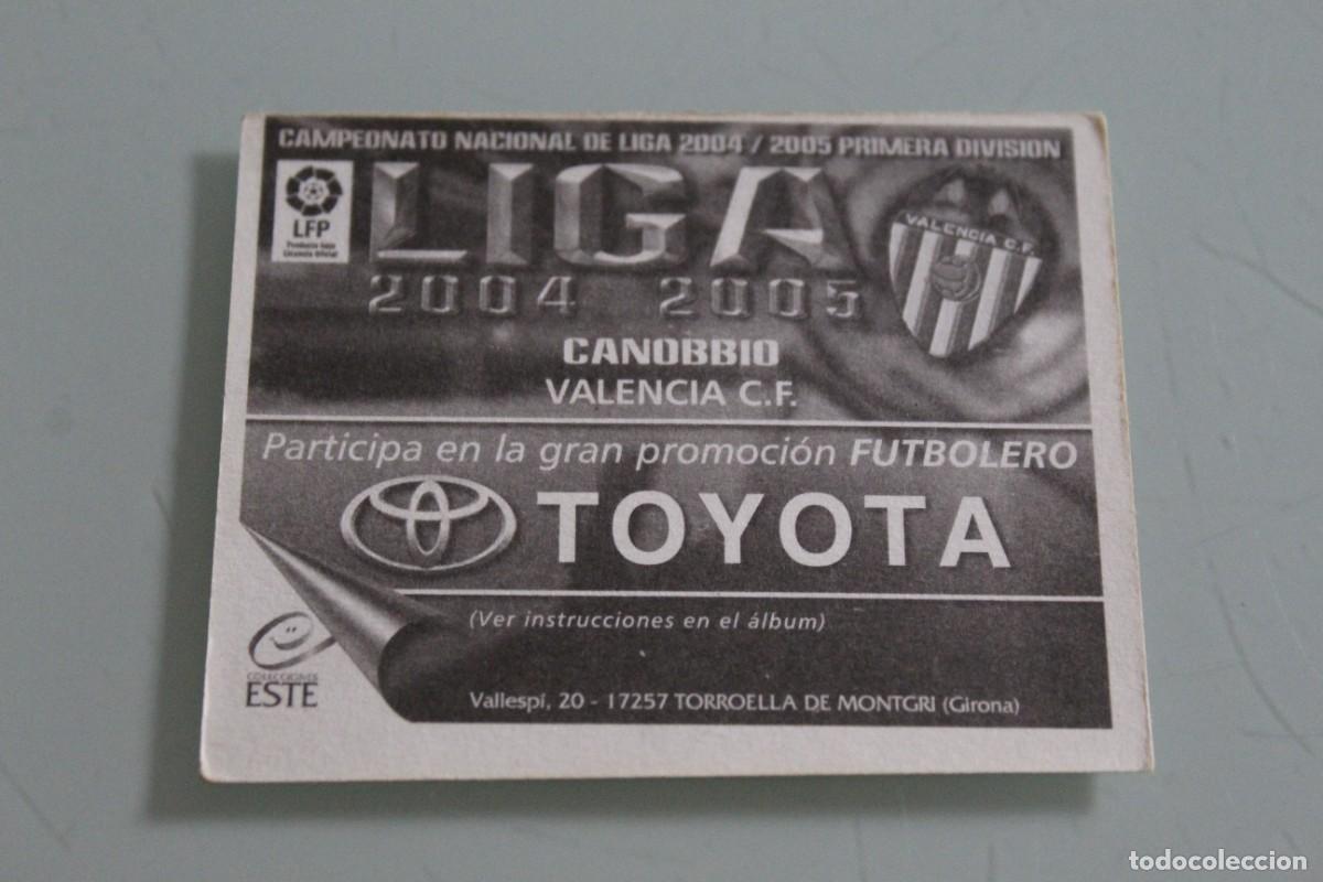 Cromos de f&uacute;tbol: ESTE 04 05 CANOBBIO BAJA SIN PEGAR - Foto 2