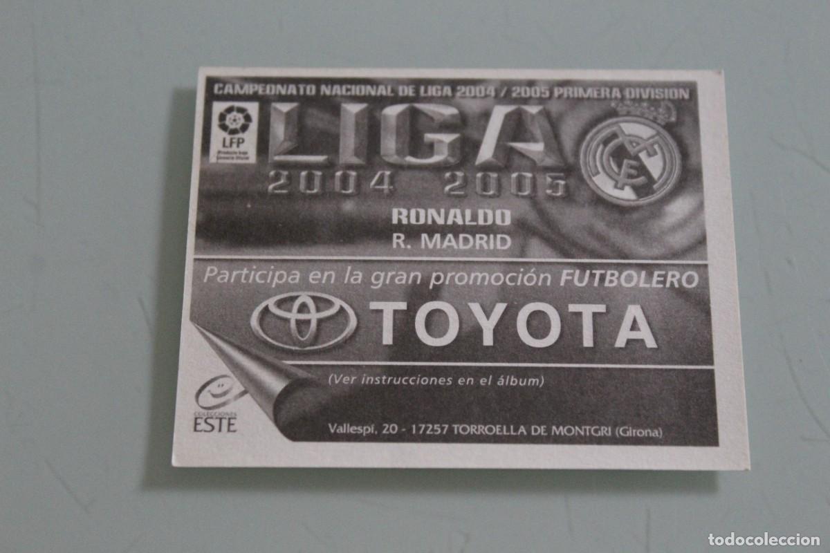 Cromos de f&uacute;tbol: ESTE 04 05 RONALDO SIN PEGAR - Foto 2