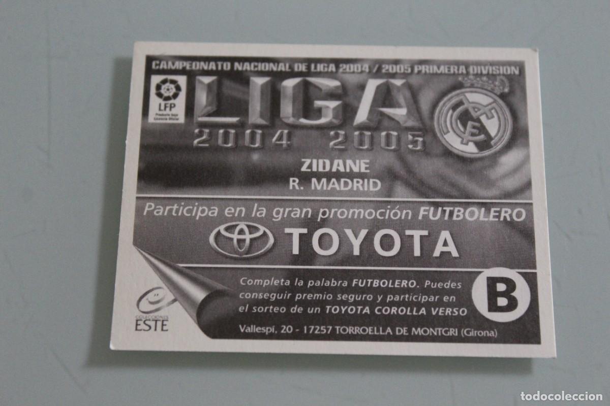 Cromos de f&uacute;tbol: ESTE 04 05 ZIDANE SIN PEGAR - Foto 2