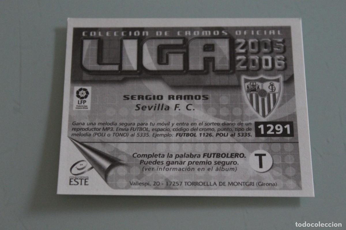 Cromos de f&uacute;tbol: ESTE 05 06 SERGIO RAMOS BAJA SIN PEGAR - Foto 2