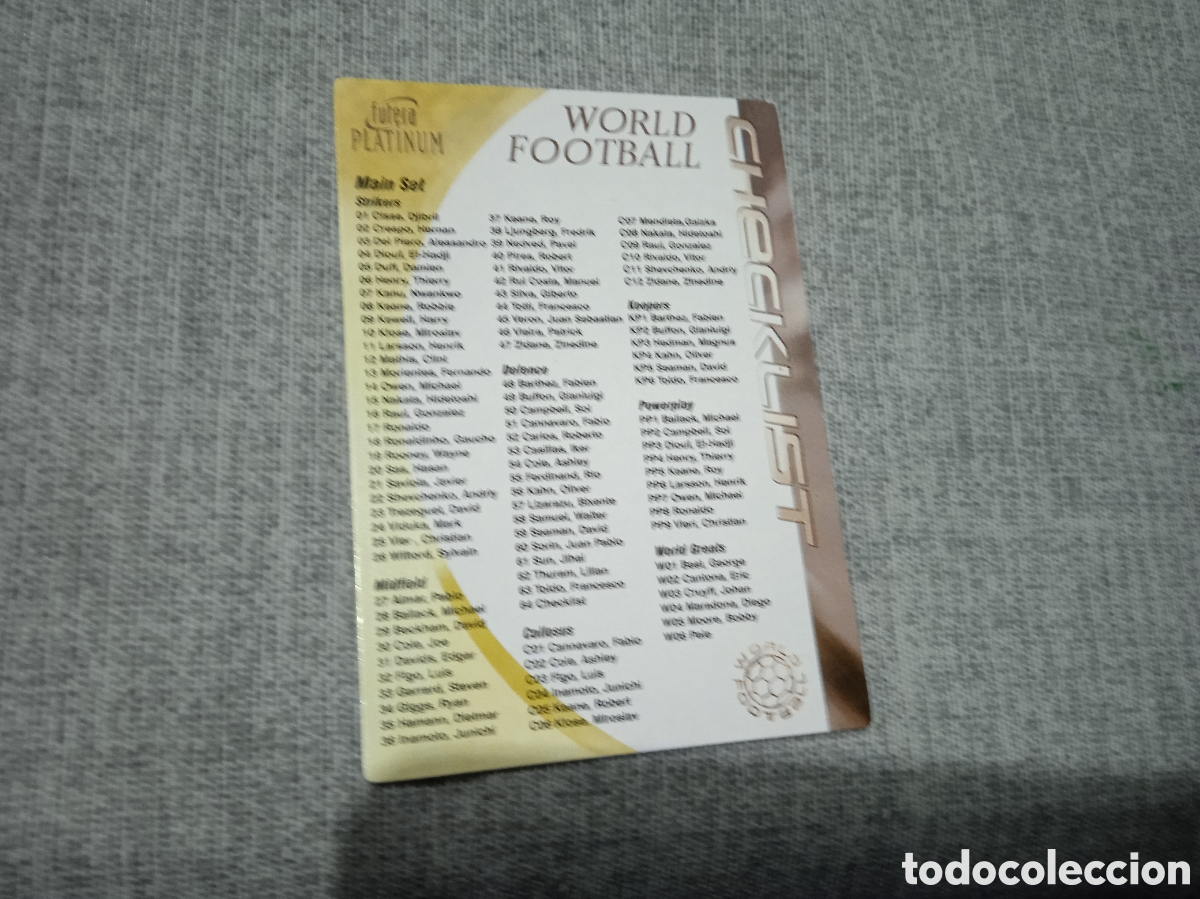 Cromos de F&uacute;tbol: FUTERA PLATINUM 2004 - CHECK LIST - MARADONA-PELE- CRUYFF