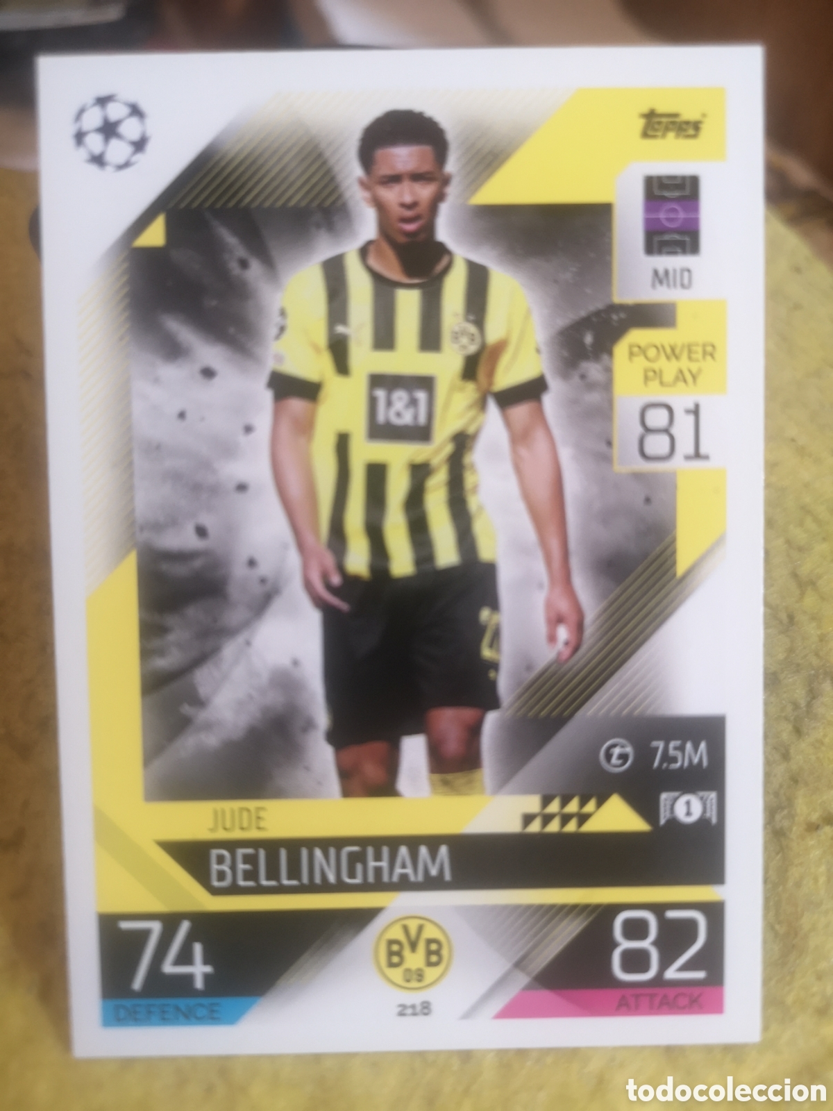 Cromos de f&uacute;tbol: Jude Bellingham Borussia Dortmund Topps 218 Match Attax Extra 2022 2023