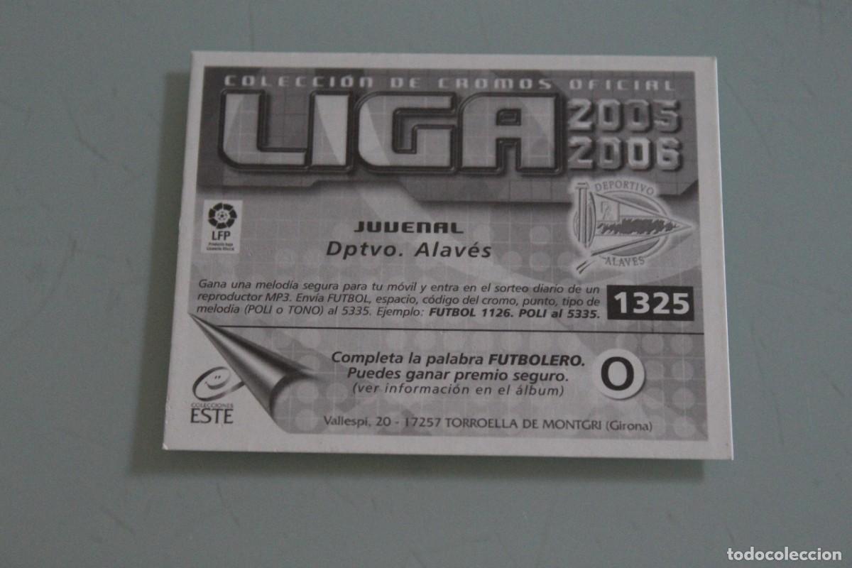 Cromos de f&uacute;tbol: ESTE 05 06 JUVENAL SIN PEGAR - Foto 2