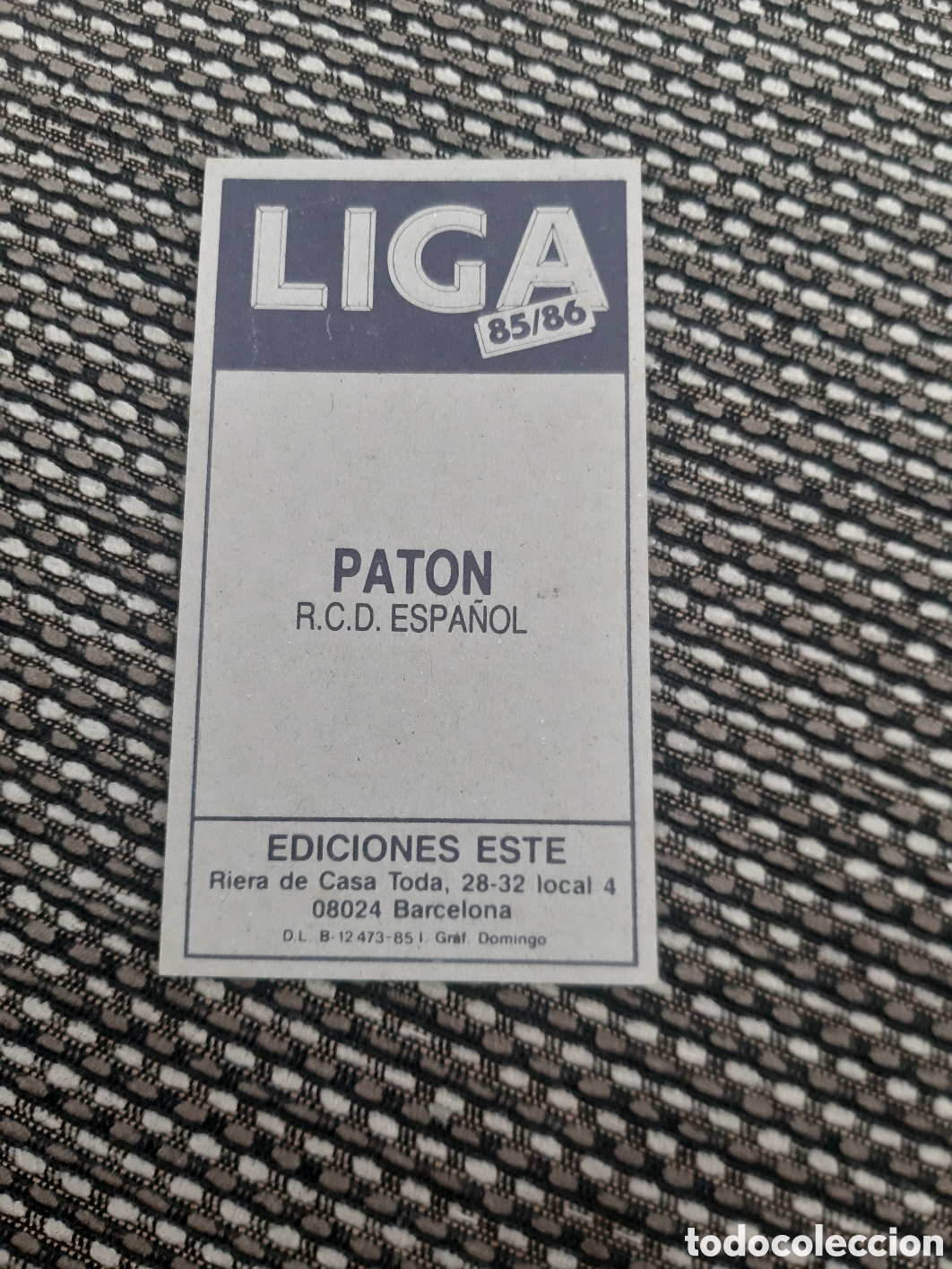 Cromos de f&uacute;tbol: PATON.. ESPA&Ntilde;OL.. SIN PEGAR ESTE 85/86 - Foto 2