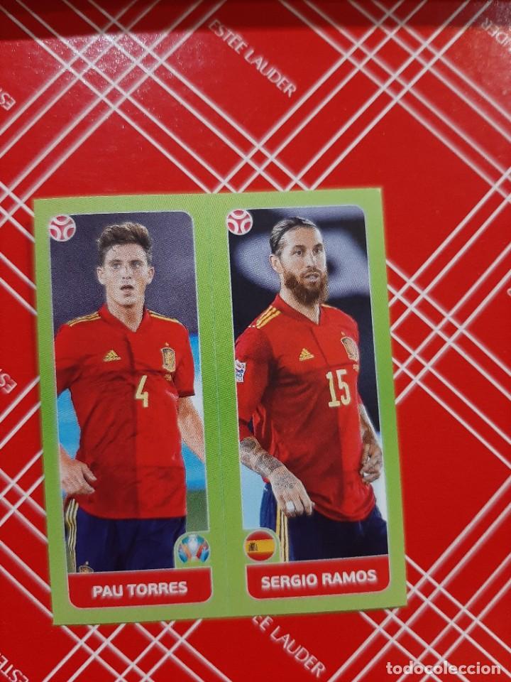 Cromos de F&uacute;tbol: CROMO DE FUTBOL EURO 2020 PAU TORRES - SERGIO RAMOS ESPA&Ntilde;A N&Uacute;MERO 535 TOURNAMENT EDITION PANINI !